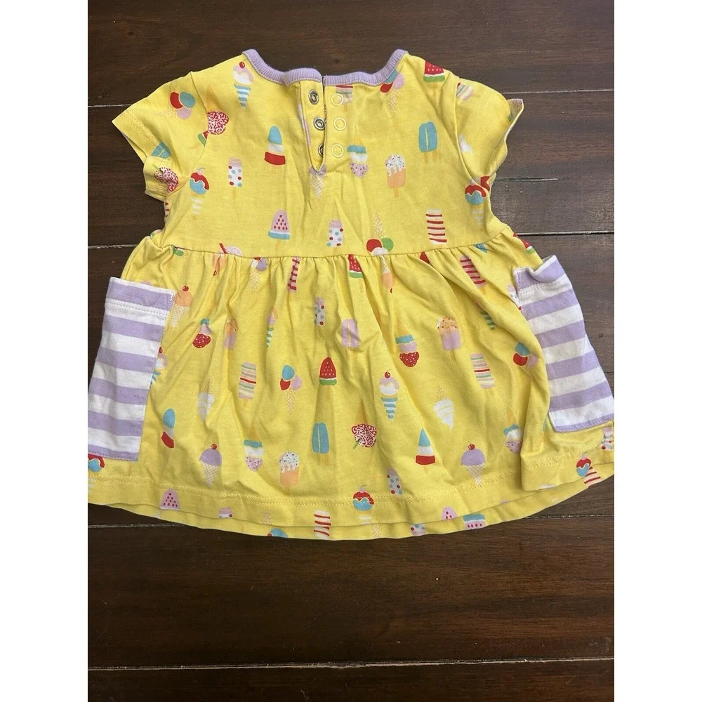 Hanna Andersson Yellow Ice Cream Dress 3-6 Months Baby SEE PHOTOS